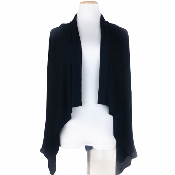 Francesca’s black open front mixed media cardigan - Picture 9 of 9